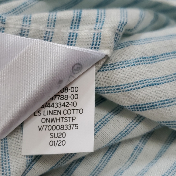 Men's GAP standard fit Made with Linen striped shirt XL - Picture 3 of 6